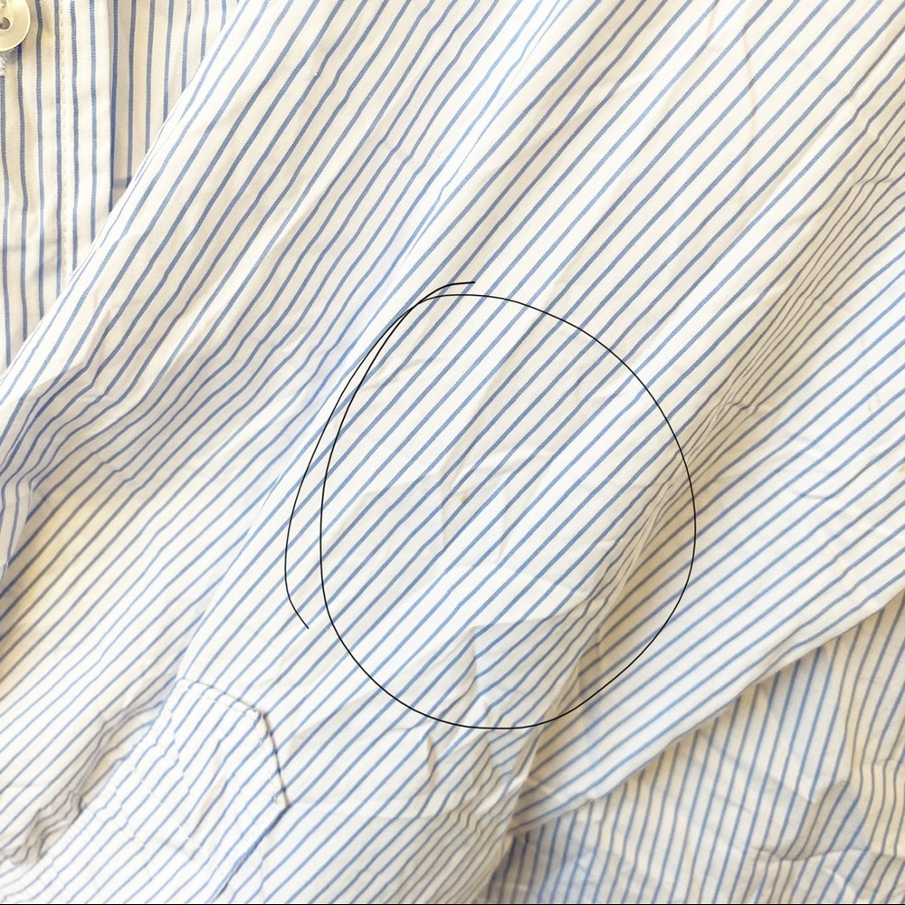Frank & Eileen Barry Signature Crinkle Button Front Shirt Striped Women's  Small - Picture 9 of 9